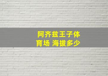 阿齐兹王子体育场 海拔多少